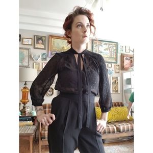 Black Tie Blouse